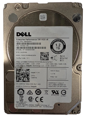 Dell ST1200MM0088 SAS 2.5" 1.2TB 10K RPM Internal Hard Drive