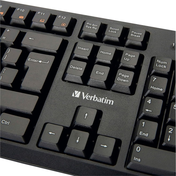 Verbatim 70734 Universal USB Wired Keyboard and Mouse - Closeup