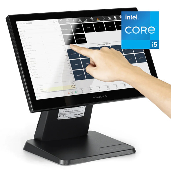 Volcora POS Wide Touchscreen Terminal Standard Base - Front