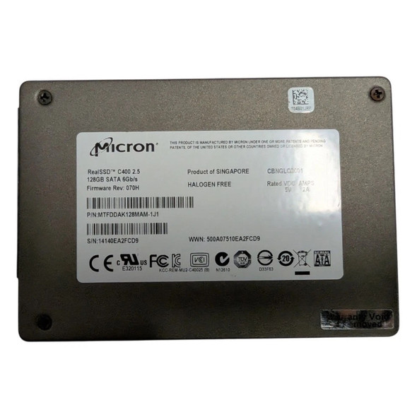 Micron RealSSD C400 2.5" 128GB SATA 6GB/s SSD - Front