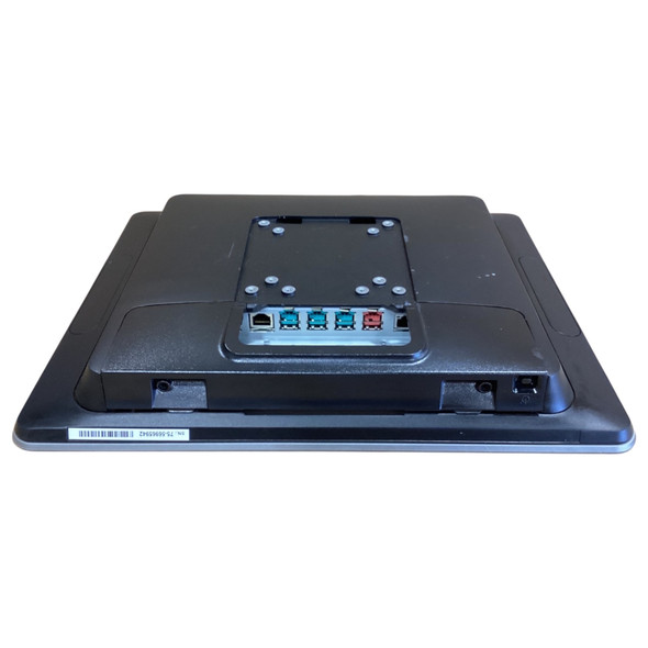 Rear view of the NCR RealPOS XR7 15-inch terminal head showing the VESA mounting plate and accessible I/O port cutout.