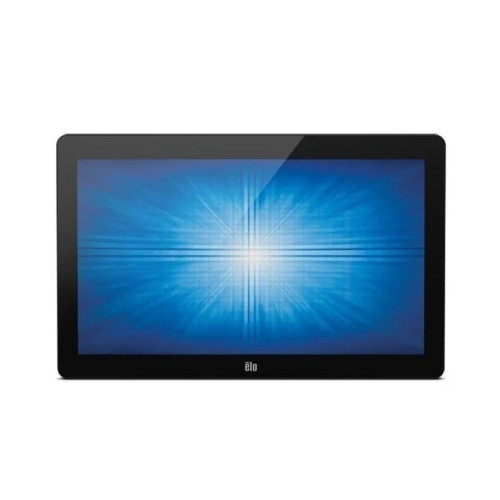 Direct front view of the Elo 1502L 15.6-inch Full HD widescreen touchscreen monitor with a black zero-bezel bezel.