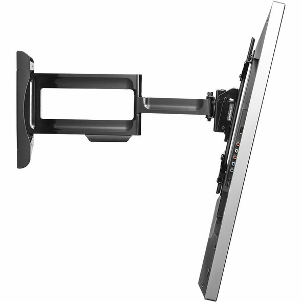 Side profile view of the Peerless-AV PA750 articulating wall mount holding a flat-screen display, extended outward from the wall mount bracket.