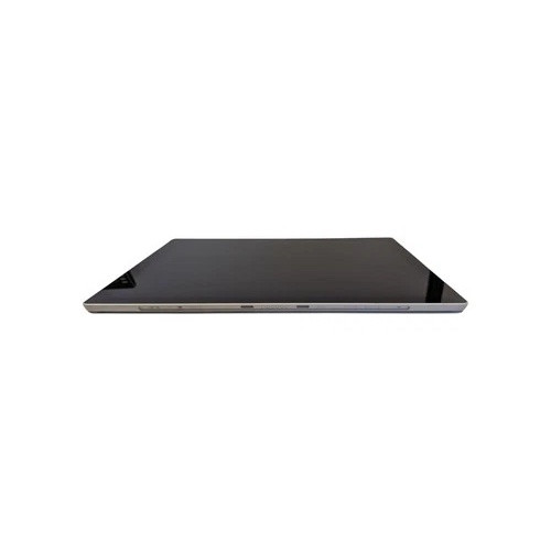 Bottom side profile view of the Microsoft Surface Pro 7+ tablet showing the magnetic Type Cover keyboard connector port.