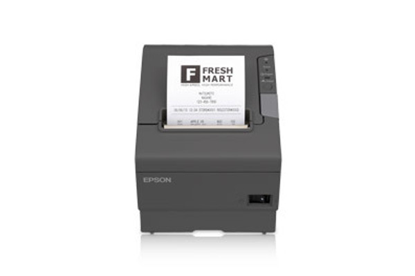 Epson TM-T88V Charcoal Ethernet/USB POS Thermal Receipt Printer - Front