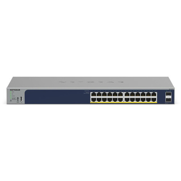 Netgear GS724TPv3 24-Port Gigabit PoE+ Managed Network Switch - Front