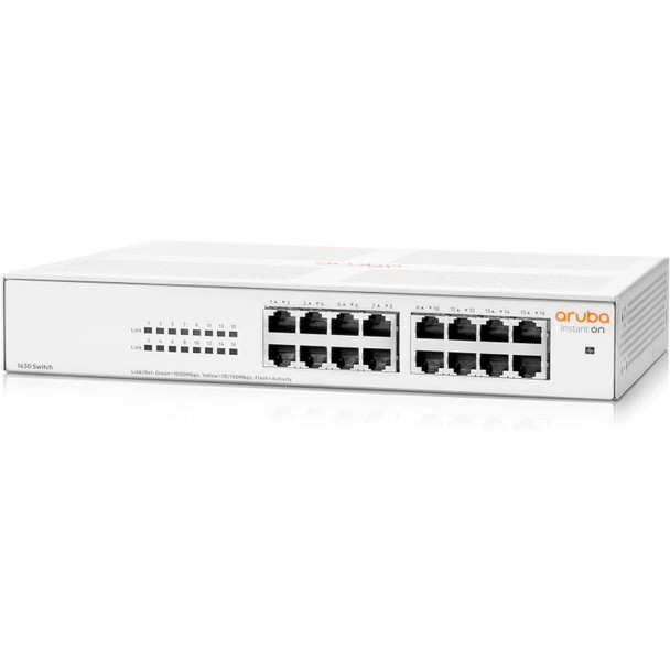 Aruba R8R47A Instant On 1430 16-Port Gigabit Unmanaged Switch - Front