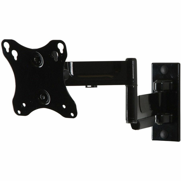 Side profile of a black Peerless-AV PA730 Paramount articulating TV wall mount extended with a single-arm mechanism and a small VESA mounting plate.