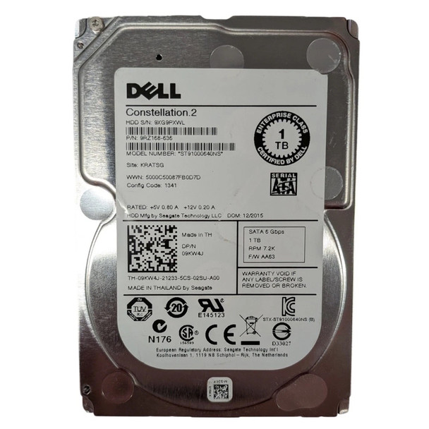 Dell ST91000640NS 1TB 7.2K SFF SATA 2.5" Hard Drive - Front