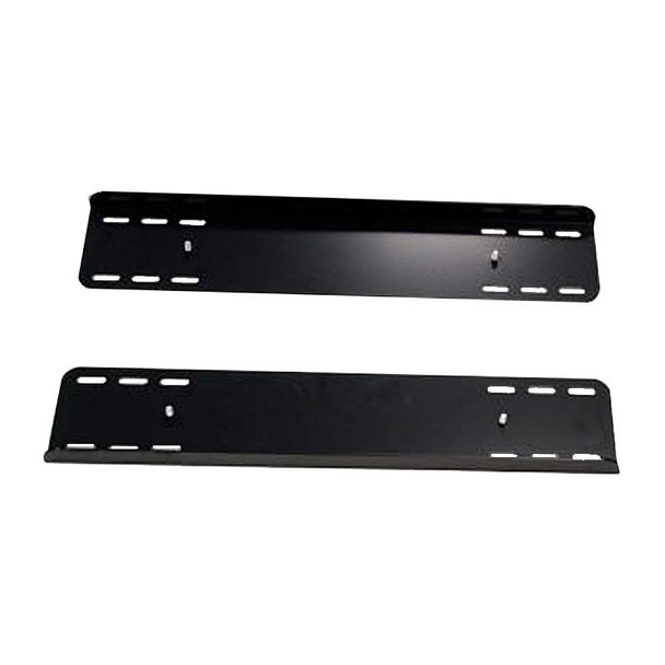 Elo E921202 rack mount bracket kit featuring a pair of black steel mounting plates with pre-drilled slotted holes for the 1541L open-frame touchmonitor.
