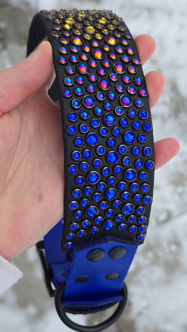 17.25-20.25” Sunrise Giant Gradient Scatter on Black with Blue Taper