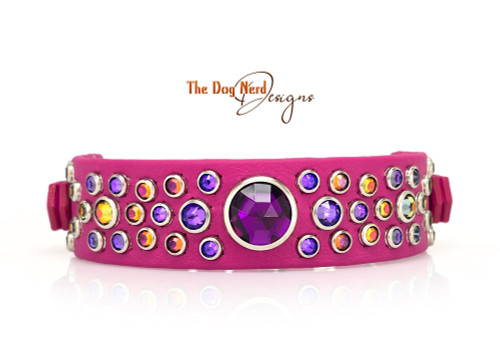 8.75-10.75" Purple Cabochon Design on Magenta with Taper 8.75-10.75" Purple Cabochon Design on Magenta with Taper