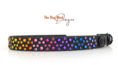 19.75-22.75” Tropical Sunset Gradient Scatter on Black with Taper
