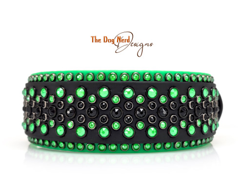 12.25-15.25" Electric Green Core on Black with Neon Green Border