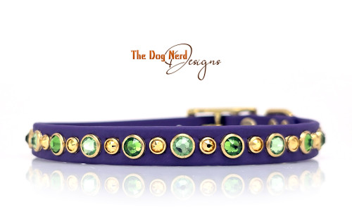 10.75-13.75” Green & Gold Mini on Purple