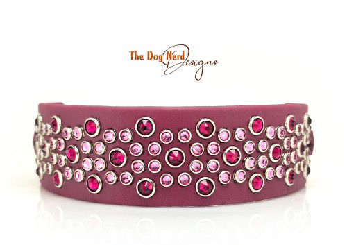 11.5-14.5" Wide Pink Design on Wine with Taper