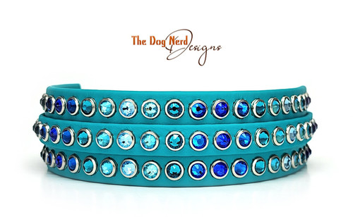 Ocean Sparklee on Teal with Big Crystal Border Ocean Sparklee on Teal with Big Crystal Border