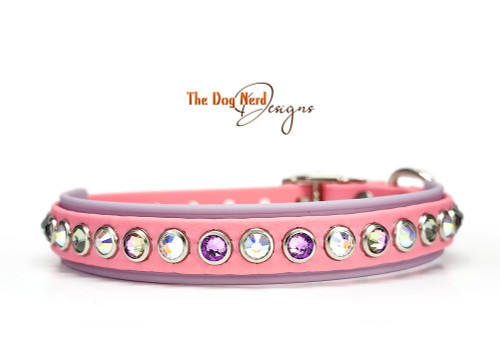 Purple & Crystal AB Sparklee on Pastel Pink with Lavender Border (Reorder) Purple & Crystal AB Sparklee on Pastel Pink with Lavender Border (Reorder)