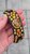 7-9" Orange & Gold Cabochon Design on Black with Taper