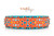 15.5-18.5” Orange & Teal Trope on Orange with Teal Border and Taper