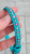 7.75-10.75” Pink & Teal Pattern on Teal