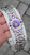 15.5-18.5” Lilac Cabochon Design on White with Taper
