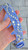 13-16” White & Blue Mini Cascade on Periwinkle