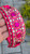 10.5-13.5” Pink Cabochon Design on Hot Pink with Border and Taper