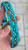 13-16” Orange & Teal Serpentine on Teal