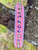 9.75-12.75" Purple & Crystal AB Sparklee on Pastel Pink with Lavender Border