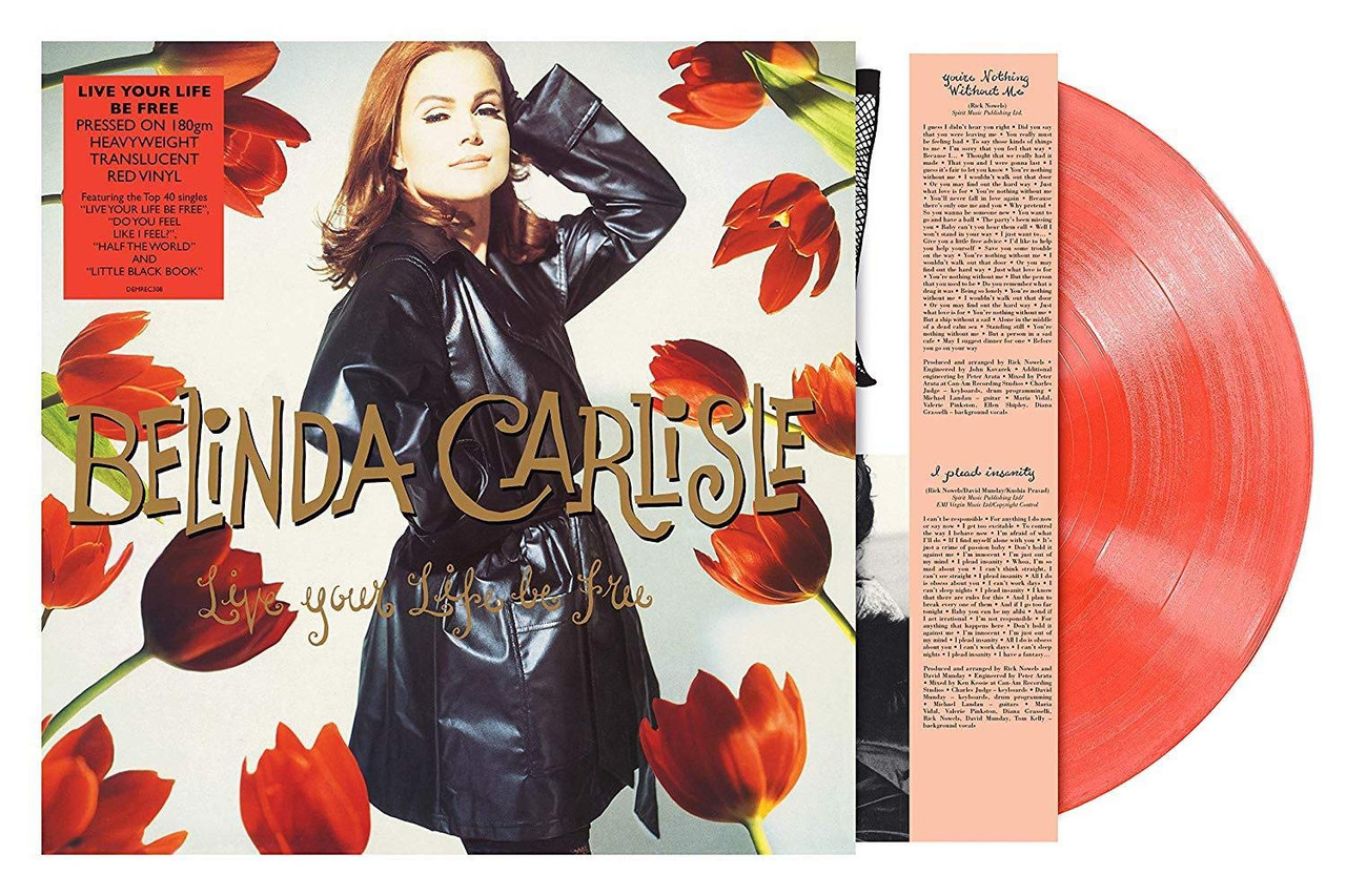 Belinda Carlisle - Live Your Life Be Free - Clear Red 18og LP - We