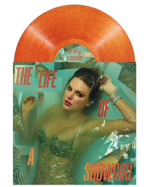 Taylor Swift - The Life of a Showgirl - 'Sweat and Vanilla Perfume' Portofino Orange Glitter Vinyl - LP