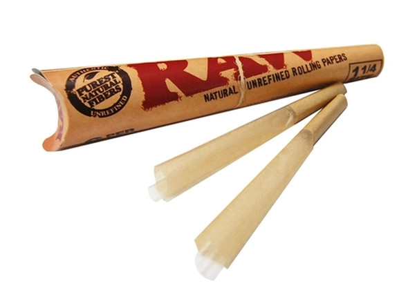 RAW CONE ROLLING PAPERS - 1 1/4 SIZE 6 PK