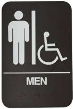 DON-JO HS-9060-01 Men's / Handicap ADA Sign Brown DON-JO HS-9060-01 Men's / Handicap ADA Sign Brown