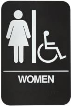 DON-JO HS-9060-05 Women's / Handicap ADA Sign Brown DON-JO HS-9060-05 Women's / Handicap ADA Sign Brown