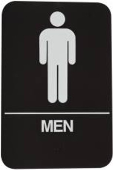 DON-JO HS-9060-02 Men's Room Sign Brown DON-JO HS-9060-02 Men's Room Sign Brown