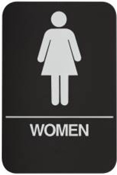 DON-JO HS-9060-04 Women's Room Sign Brown DON-JO HS-9060-04 Women's Room Sign Brown