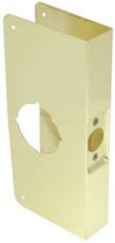 Don Jo 4CW-Wrap Around Door Plate Cyl Locks 2.3/4" BS-Polished Brass-1-3/4" THK Door Don Jo 4CW-Wrap Around Door Plate Cyl Locks 2.3/4" BS-Polished Brass-1-3/4" THK Door