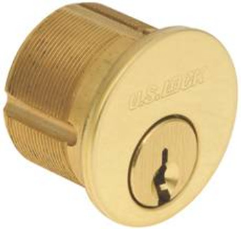 Mortise Cylinder Solid Brass 1-1/8"- Brass Finish Mortise Cylinder Solid Brass 1-1/8"- Brass Finish