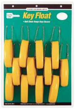 Bright yellow Soft foam, floats up to 5 keys ,
3-1/2" long, 1" thick, 1-3/8" wide Bright yellow Soft foam, floats up to 5 keys ,
3-1/2" long, 1" thick, 1-3/8" wide
