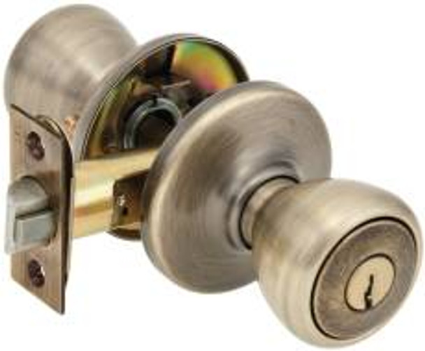 Kwikset 400T Entry Knob Antique Brass Finish