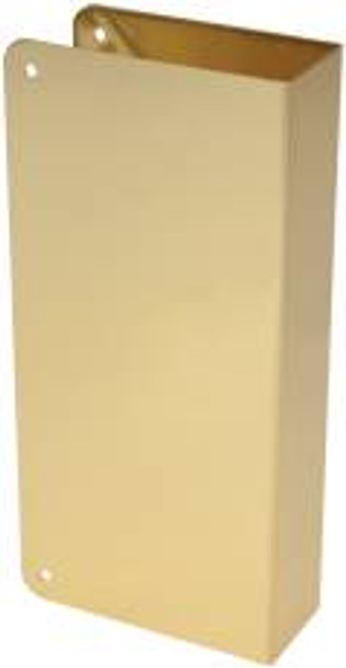 Don Jo-40CW PB- 1 3/4” 4 1/4” x 9”  Wrap Around Door Plate Blank Polished Brass- 