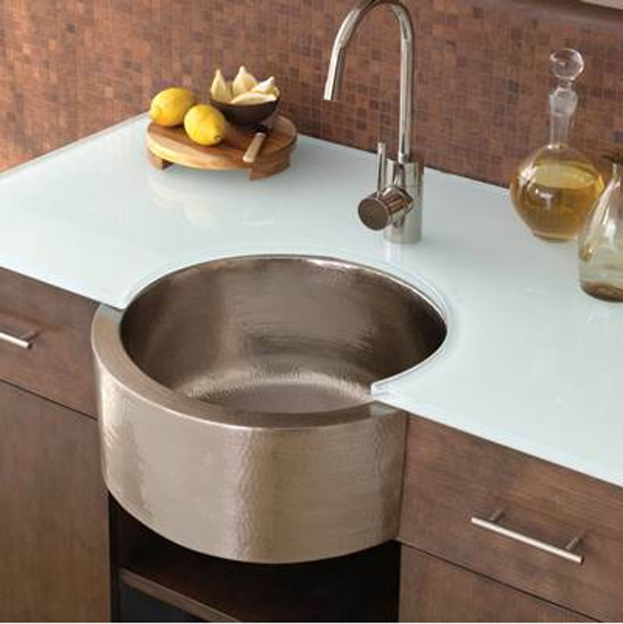 Native Trails Cps514 Fiesta Hammered Copper Undermount Bar Prep Sink