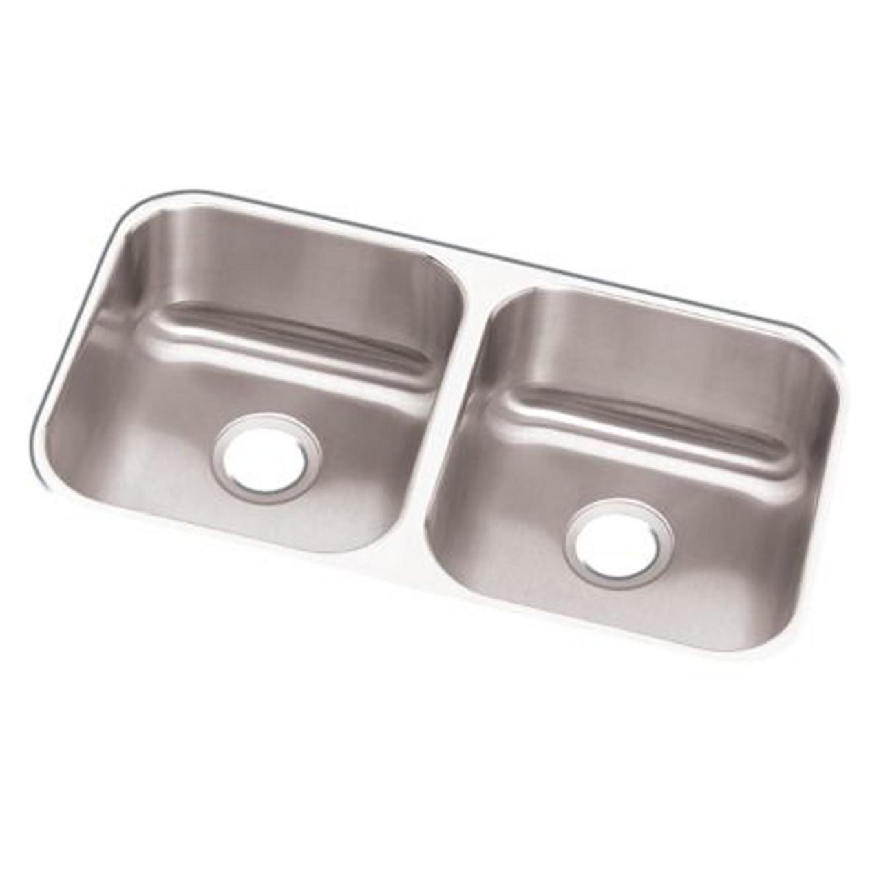 Elkay Dayton Stainless Steel 31-3/4" x 18-1/4" x 8", Equal Double Bowl Undermount Sink - DCFU3118