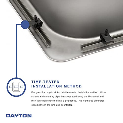 Elkay Dayton Stainless Steel 33" x 19" x 6-7/16", 2-Hole Equal Double Bowl Drop-in Sink