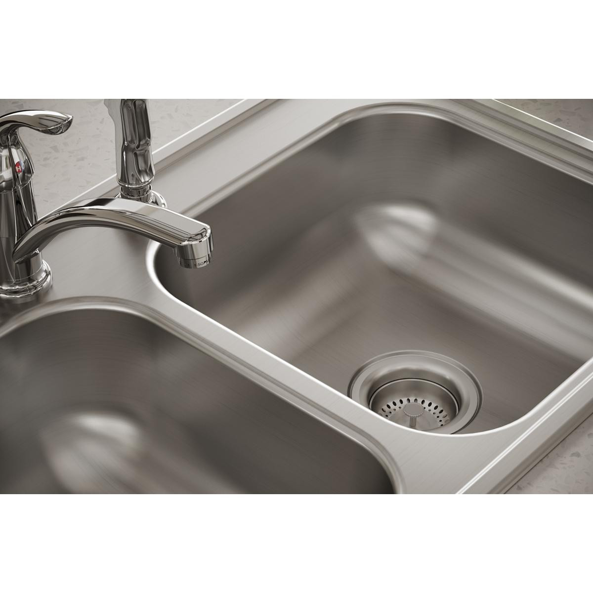 Elkay Dayton Stainless Steel 33" x 19" x 6-7/16", 2-Hole Equal Double Bowl Drop-in Sink