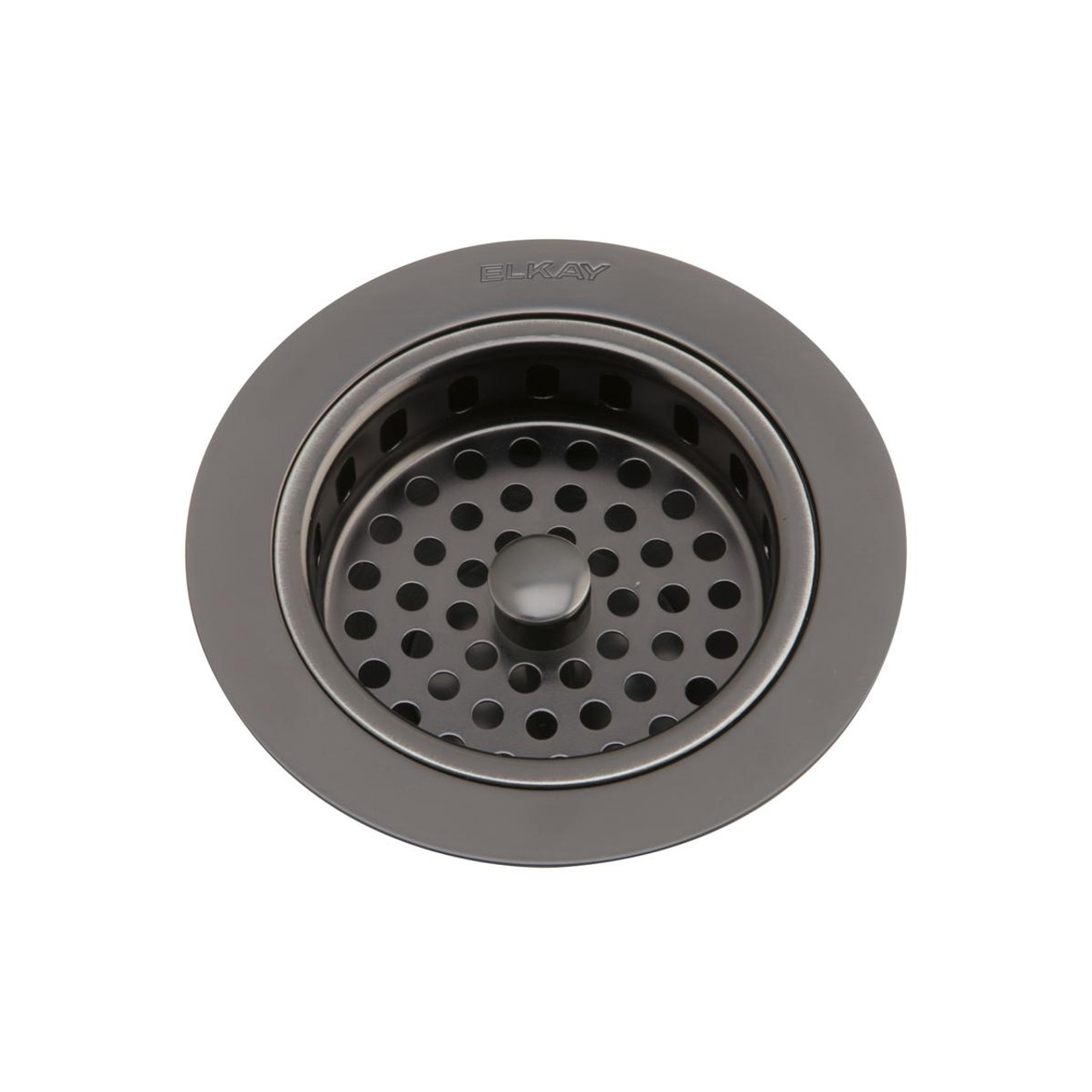 Elkay 3-1/2" Drain Fitting Antique Steel Finish Body and Basket with Rubber Stopper