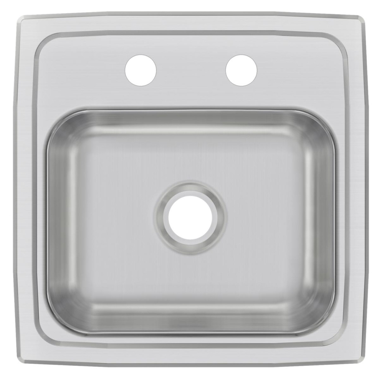 Elkay Celebrity Stainless Steel 15" x 15" x 6-1/8", 2-Hole Single Bowl Drop-in Bar Sink