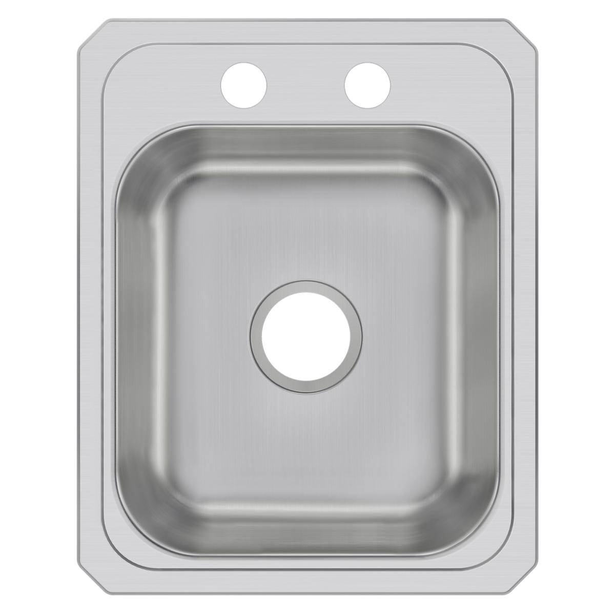 Elkay Celebrity Stainless Steel 17" x 21-1/4" x 6-7/8" 2-Hole Single Bowl Drop-in Sink