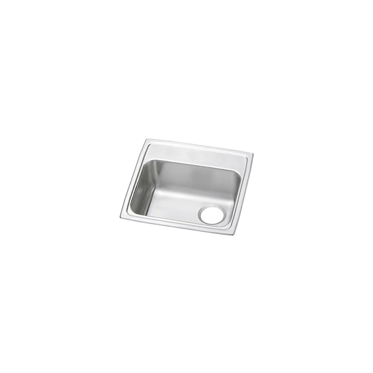 Elkay Celebrity Stainless Steel 19-1/2" x 19" x 5-1/2", 0-Hole Single Bowl Drop-in ADA Sink with Quick-clip and Right Drain